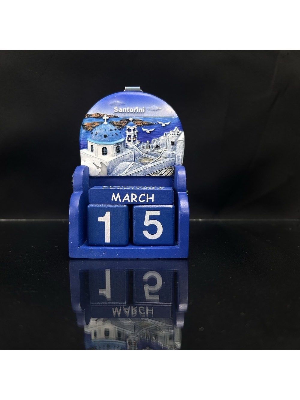 Santorini Desk Calendar Souvenir Resin Flip Calendar With Months & Days *READ*